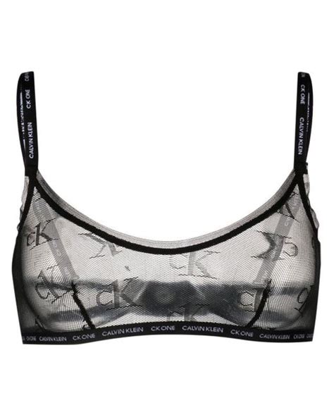 calvin klein black mesh bra|More.